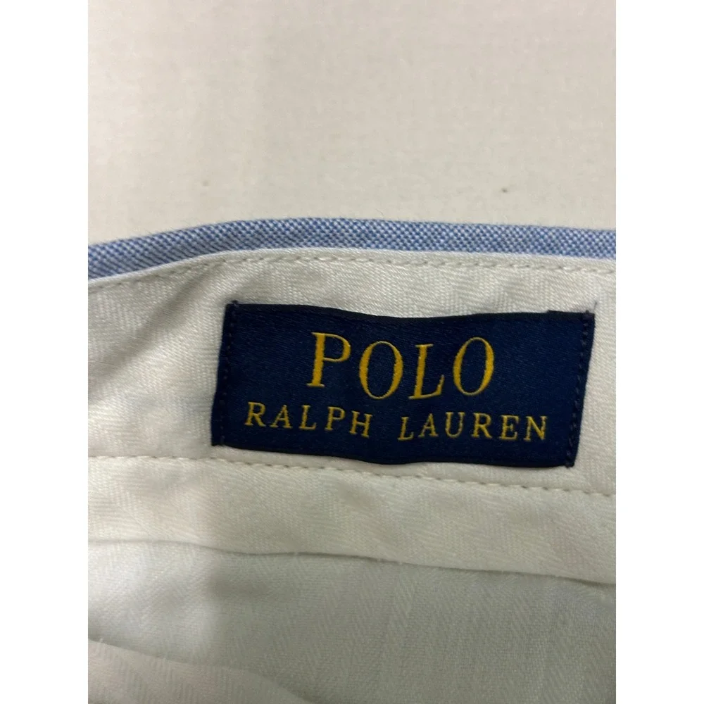 Polo Ralph Lauren Mens Blue Oxford Cotton Chino Shorts W30 L11 Regular Fit‎